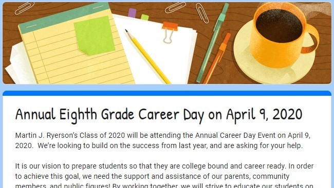 Career Day Presenters Needed - Apply by March 27th